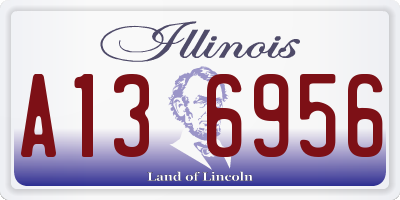 IL license plate A136956