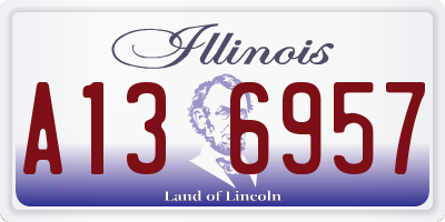 IL license plate A136957