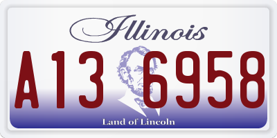 IL license plate A136958