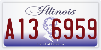 IL license plate A136959