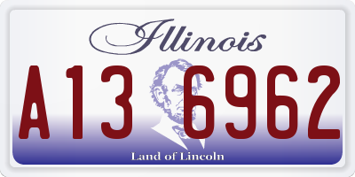 IL license plate A136962