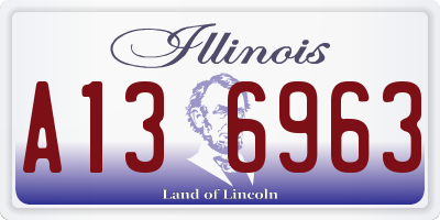IL license plate A136963