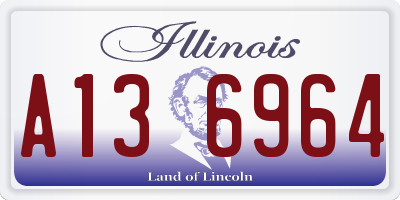IL license plate A136964