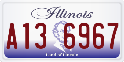 IL license plate A136967