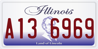 IL license plate A136969