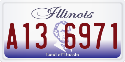IL license plate A136971