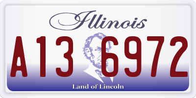 IL license plate A136972