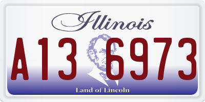 IL license plate A136973