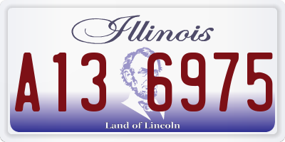 IL license plate A136975