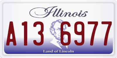 IL license plate A136977