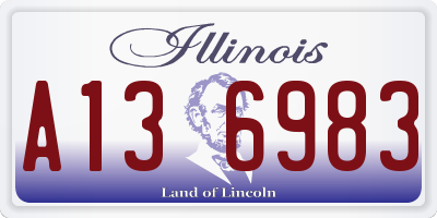IL license plate A136983