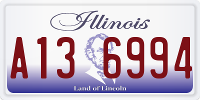 IL license plate A136994
