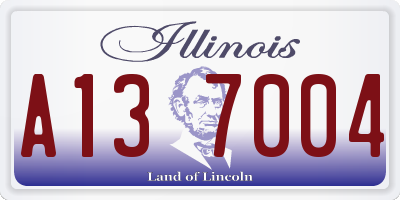 IL license plate A137004