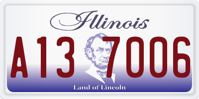 IL license plate A137006