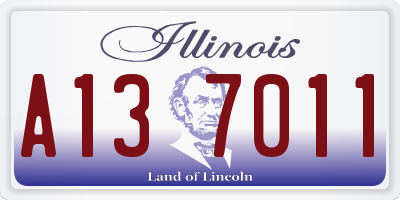 IL license plate A137011