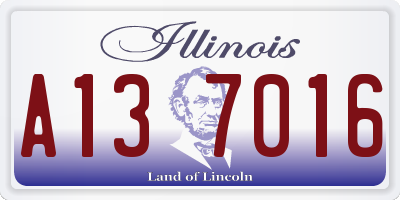 IL license plate A137016