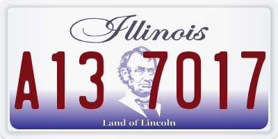 IL license plate A137017