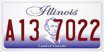 IL license plate A137022