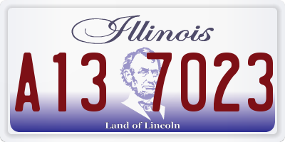 IL license plate A137023