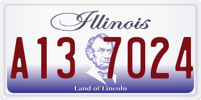 IL license plate A137024