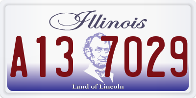 IL license plate A137029