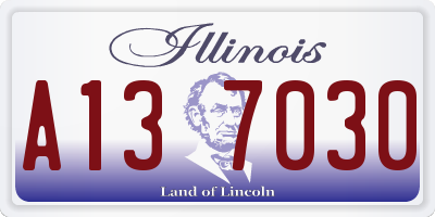 IL license plate A137030