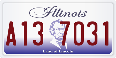 IL license plate A137031