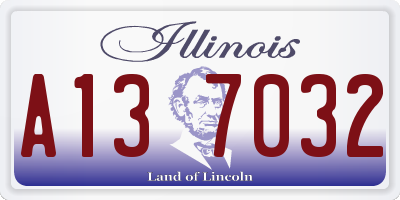 IL license plate A137032