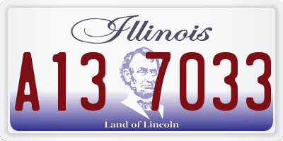 IL license plate A137033
