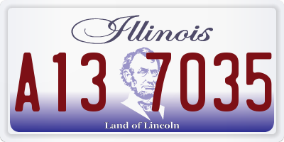 IL license plate A137035