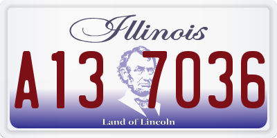 IL license plate A137036