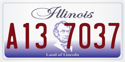 IL license plate A137037