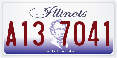 IL license plate A137041