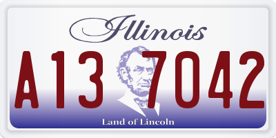 IL license plate A137042