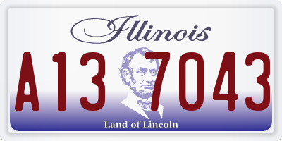 IL license plate A137043