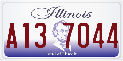 IL license plate A137044
