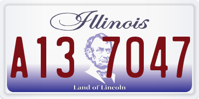 IL license plate A137047