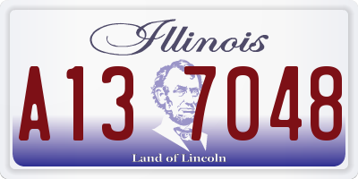 IL license plate A137048