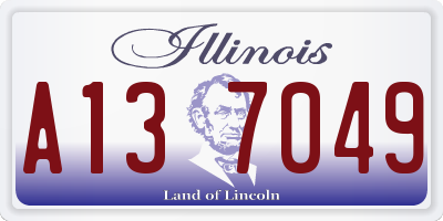 IL license plate A137049