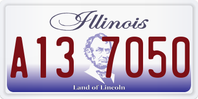 IL license plate A137050