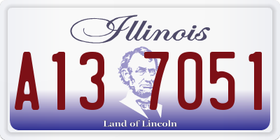 IL license plate A137051