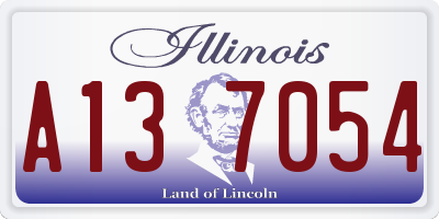 IL license plate A137054