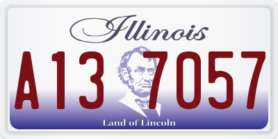 IL license plate A137057