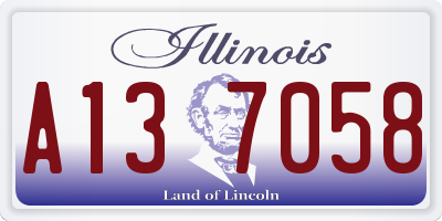 IL license plate A137058