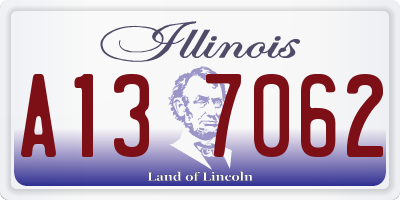 IL license plate A137062