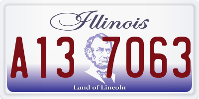 IL license plate A137063