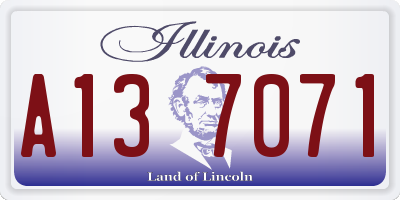 IL license plate A137071