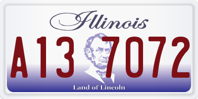 IL license plate A137072