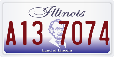 IL license plate A137074