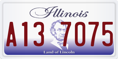 IL license plate A137075